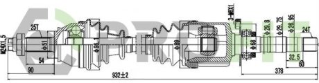 27300636 Полуось PROFIT підбір по vin на Brocar