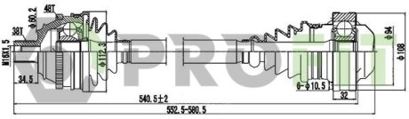 27300757 Полуось PROFIT підбір по vin на Brocar