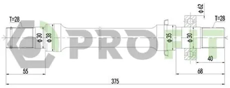 27303036 Полуось PROFIT підбір по vin на Brocar