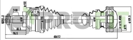 27303042 Полуось PROFIT подбор по vin на Brocar