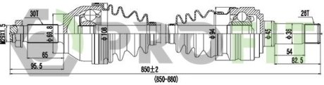 27303027 Полуось PROFIT подбор по vin на Brocar