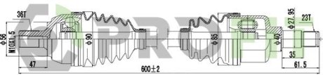 27303016 Піввісь PROFIT підбір по vin на Brocar