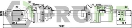 27303011 Піввісь PROFIT підбір по vin на Brocar