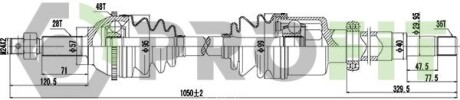 27303010 Полуось PROFIT підбір по vin на Brocar
