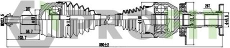 27301069 Полуось PROFIT подбор по vin на Brocar