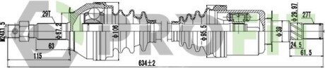 27303023 Піввісь PROFIT підбір по vin на Brocar
