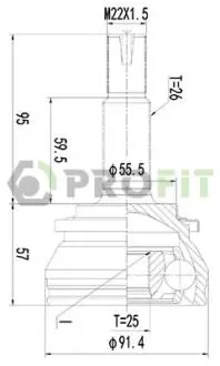 27103072 Шрус PROFIT підбір по vin на Brocar