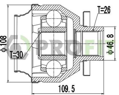 28102037 Шрус PROFIT подбор по vin на Brocar