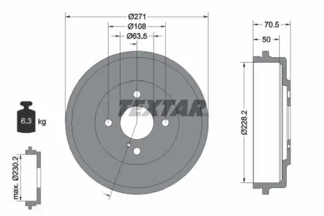 94045600 BĘBEN HAM. FORD T. B-MAX/TRANSIT 1,0-1,6 12- TEXTAR підбір по vin на Brocar