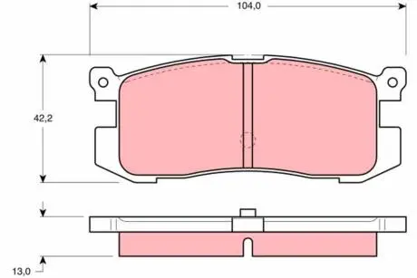 GDB1025 Гальмівні колодки, дискове гальмо (набір) TRW підбір по vin на Brocar