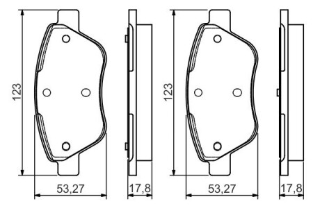 0986495102 Гальмівні колодки дискові BOSCH підбір по vin на Brocar