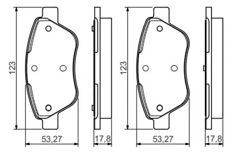 0986495102 Гальмівні колодки дискові BOSCH підбір по vin на Brocar