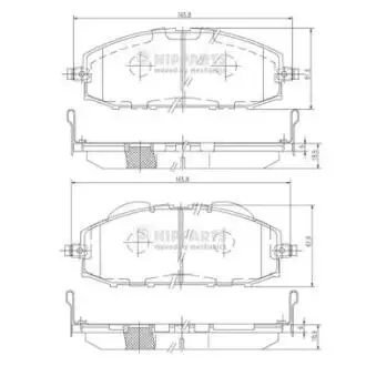 J3601070 Тормозные колодки к-кт. NIPPARTS подбор по vin на Brocar