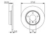 0986479S34 Диск тормозной задн. BMW E36/46 (280*9,9) BOSCH підбір по vin на Brocar
