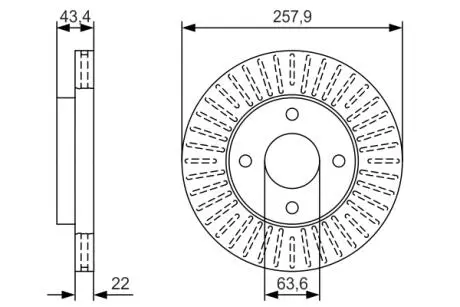 0986479T66 Тормозной диск BOSCH подбор по vin на Brocar