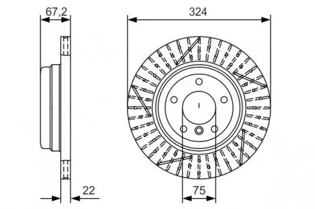 0986479A78 Гальмівний диск BOSCH підбір по vin на Brocar