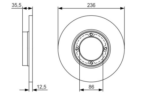 0986479R81 Гальмівний диск BOSCH підбір по vin на Brocar