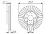 0986479R76 Диск тормозной перед. (вентил.) OPEL Astra G (256*24) BOSCH підбір по vin на Brocar