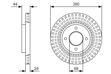 0986479U62 Тормозной диск BOSCH підбір по vin на Brocar