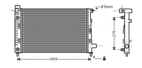 MSA2282 Радиатор AVA COOLING подбор по vin на Brocar