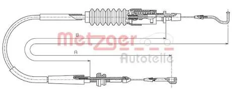 144305 Трос акселератора METZGER підбір по vin на Brocar