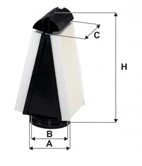 WA9866 Фільтр повітря WIX FILTERS підбір по vin на Brocar