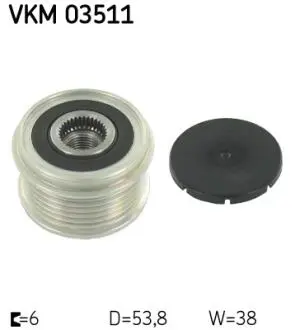 VKM03511 Шків генератора OPEL ASTRA J 09- SKF підбір по vin на Brocar