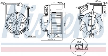 87449 Dmuchawa RENAULT CLIO II 98- SYMBOL II 08- THALIA II 08- NISSENS подбор по vin на Brocar