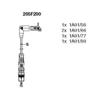 205F200 Комплект проводов зажигания BREMI подбор по vin на Brocar