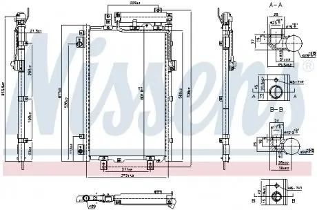 940833 Радіатор кондиціонера NISSENS підбір по vin на Brocar