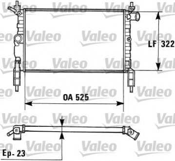 730975 Радиатор, охлаждение двигателя VALEO підбір по vin на Brocar
