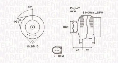 063731746010 Генератор MAGNETI MARELLI підбір по vin на Brocar