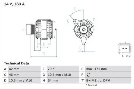 0986080660 Генератор BOSCH підбір по vin на Brocar
