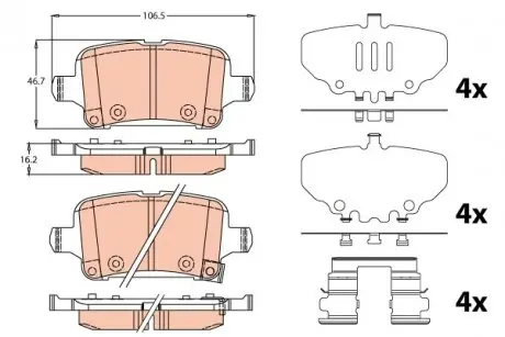 GDB2184 Колодки тормозные дисковые TRW підбір по vin на Brocar