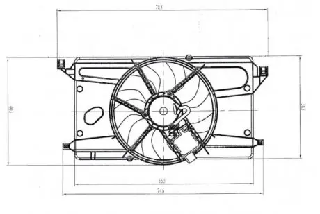 47879 WENTYLATOR CHŁODNICY FORD FOCUS 1.6 04- NRF підбір по vin на Brocar