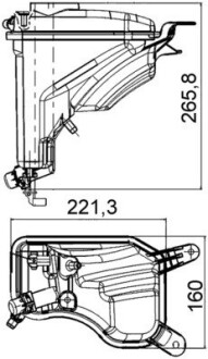 CRT207000S Бачок расширительный BMW 3 (E90) 1.6-3.5 i 04-11 MAHLE / KNECHT підбір по vin на Brocar