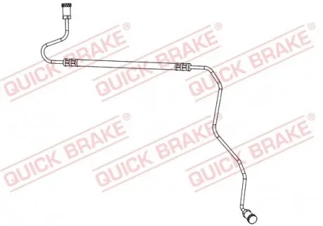 96017 Шланг гальмівний (задній) Citroen C3/Peugeot 207 06- (L) QUICK BRAKE підбір по vin на Brocar