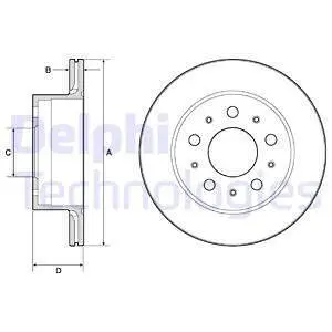 BG4796C Гальмівний диск DELPHI підбір по vin на Brocar