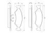 0986468570 Колодки гальмівні передні FIESTA 17MM 8/83-89 BOSCH підбір по vin на Brocar