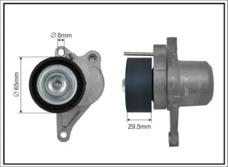 132399SP Натяжний механізм з роликом паска поліклинового Renault/Opel 2.0dCi, 2.3CDTi CAFFARO підбір по vin на Brocar