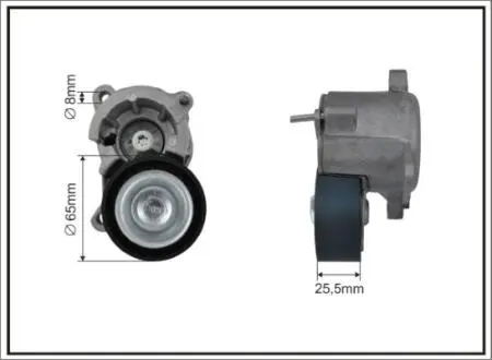 100500SP Натяжитель поликлинового паса PSA С5/C8/Jumpy/405/406/ 1.8/2.2 00- CAFFARO подбор по vin на Brocar
