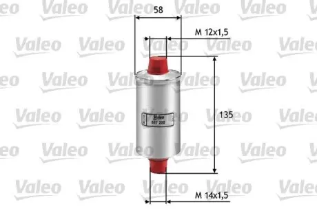 587200 Фільтр палива VALEO підбір по vin на Brocar