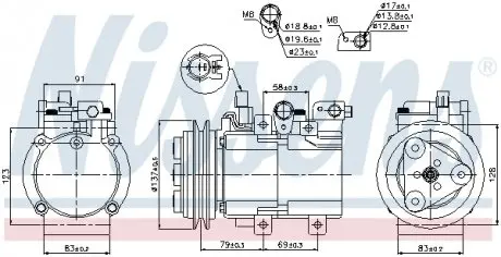 89282 Компресор кондиціонера NISSENS підбір по vin на Brocar
