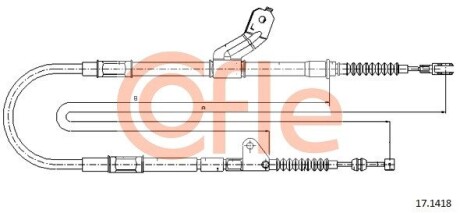 171418 Трос ручного гальма COFLE підбір по vin на Brocar