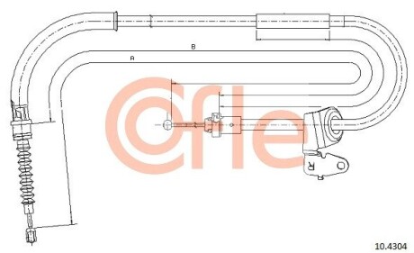 104304 Трос ручника COFLE підбір по vin на Brocar
