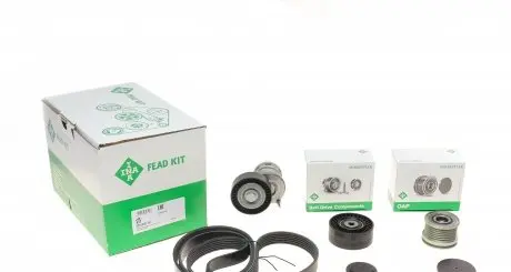 529052120 Комплект ремня генератора Audi A4/A6/Q5 2.0 TDI 05-15, (6PK 1580) INA підбір по vin на Brocar