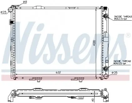 62679A Радиатор, охлаждение двигателя NISSENS подбор по vin на Brocar