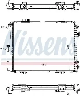 62582A Радиатор, охлаждение двигателя NISSENS подбор по vin на Brocar