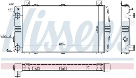 648911 Радіатор, охолодження двигуна 648911 NISSENS NISSENS підбір по vin на Brocar
