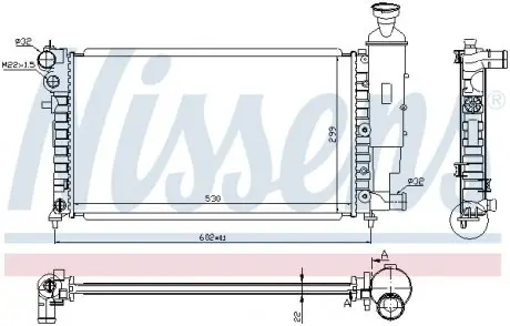 63537A Радиатор, охлаждение двигателя NISSENS підбір по vin на Brocar